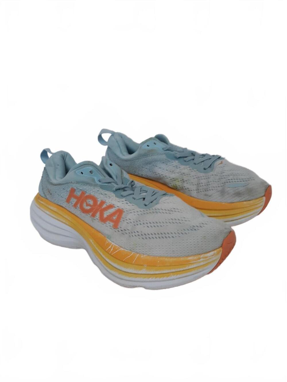 Hoka One One Bondi 8 Blue Orange 1127954-SSCA Womens 7.5D
